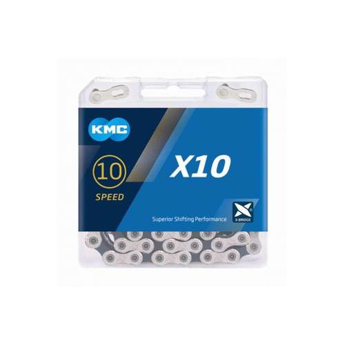 KMC ketting 1/2-11/128 122 X10 zilver/zwart