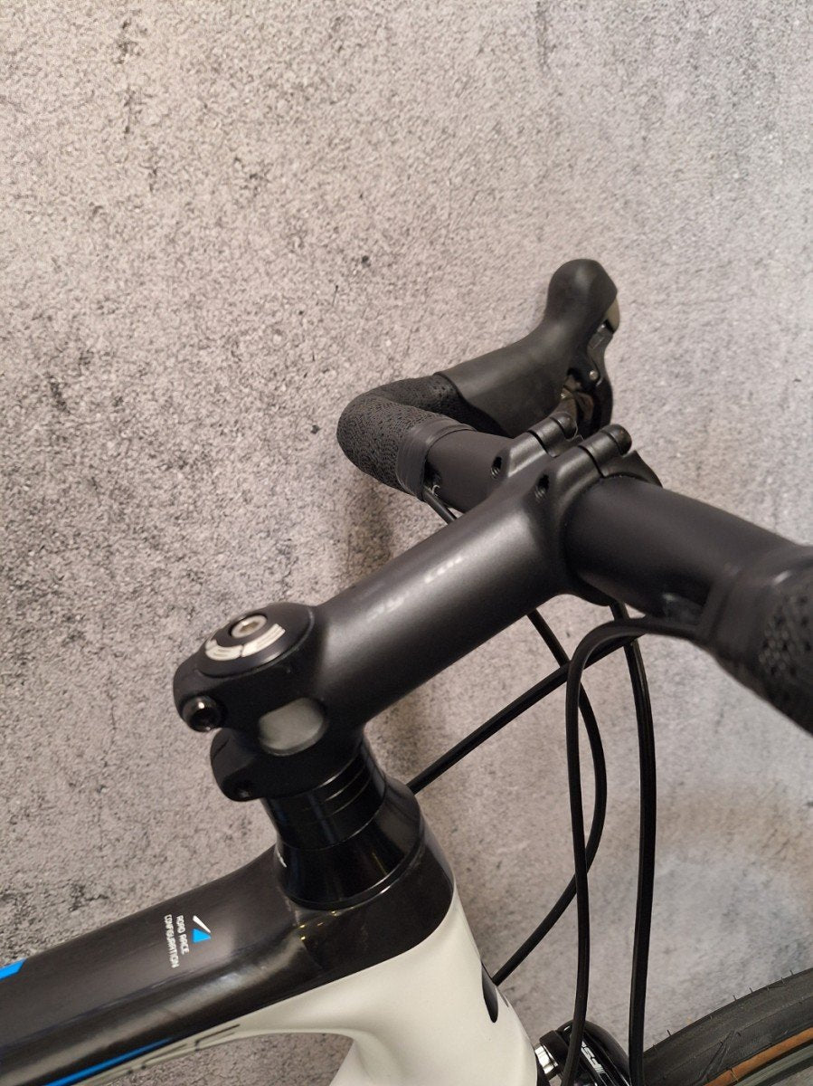 Cube Agree Race Carbon Heren Wit/Zwart/Blauw 58cm