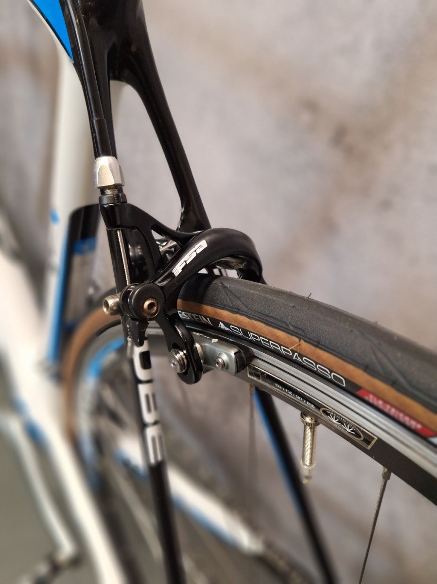 Cube Agree Race Carbon Heren Wit/Zwart/Blauw 58cm