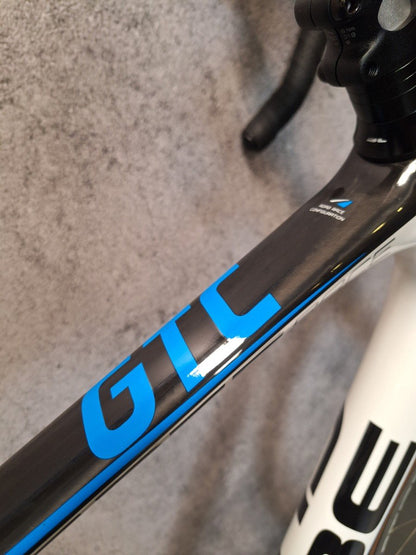 Cube Agree Race Carbon Heren Wit/Zwart/Blauw 58cm
