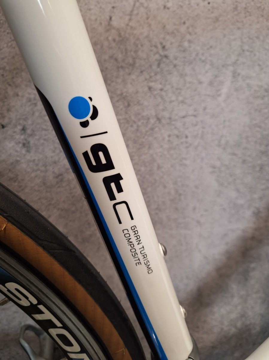 Cube Agree Race Carbon Heren Wit/Zwart/Blauw 58cm