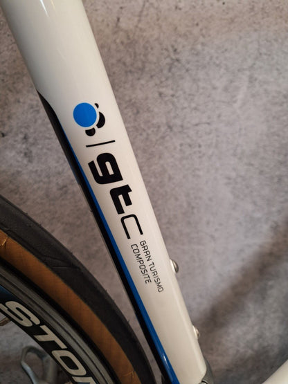 Cube Agree Race Carbon Heren Wit/Zwart/Blauw 58cm