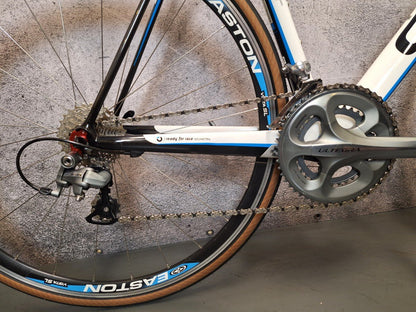 Cube Agree Race Carbon Heren Wit/Zwart/Blauw 58cm