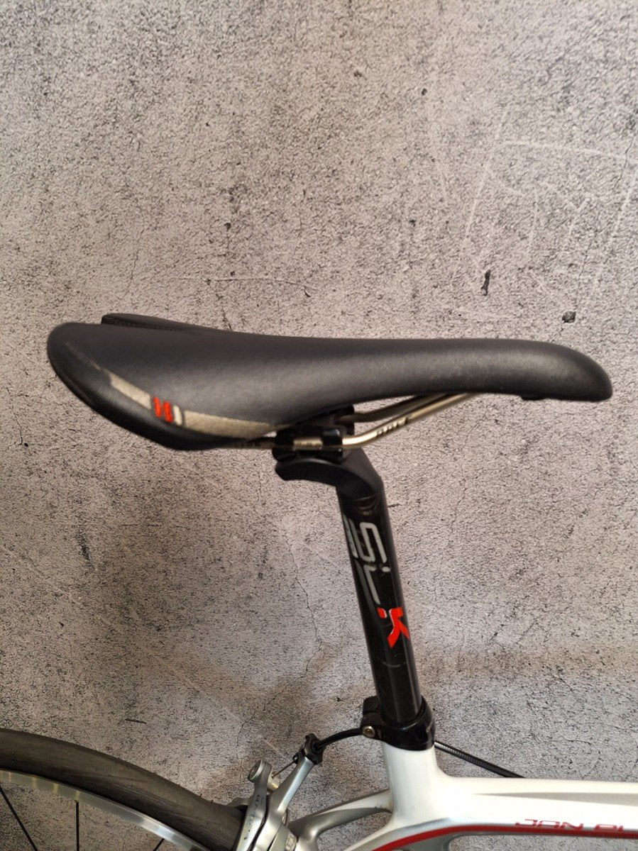 Gazelle Race - Carbon Heren Wit-Zilver-Rood